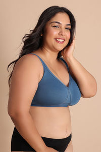 Zivame True Curv Double Layered Non Wired Full Coverage Super Support Bra - Real Teal — thumbnail 3